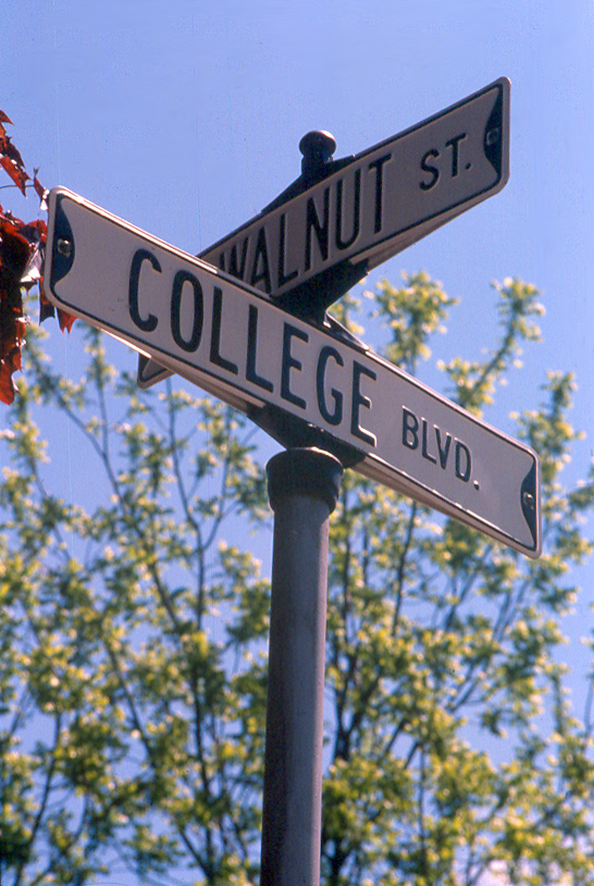 College Boulevard street sign