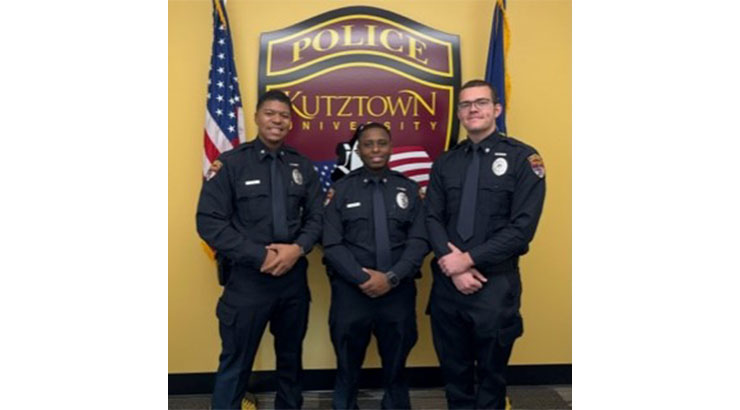 (photo from left to right) Officer Kyle Latimer, Oficer Jerel Foster and Officer Arlo Vooz