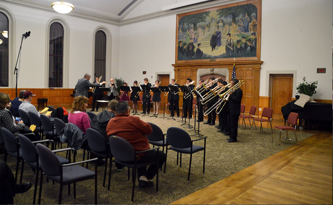 Brass section recital in the Georgian room 