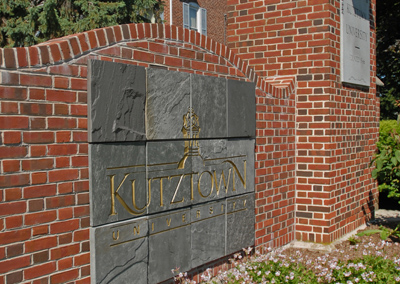 Kutztown University welcome sign