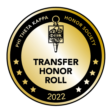 Phi Theta Kappa Honor Society badge for transfer students