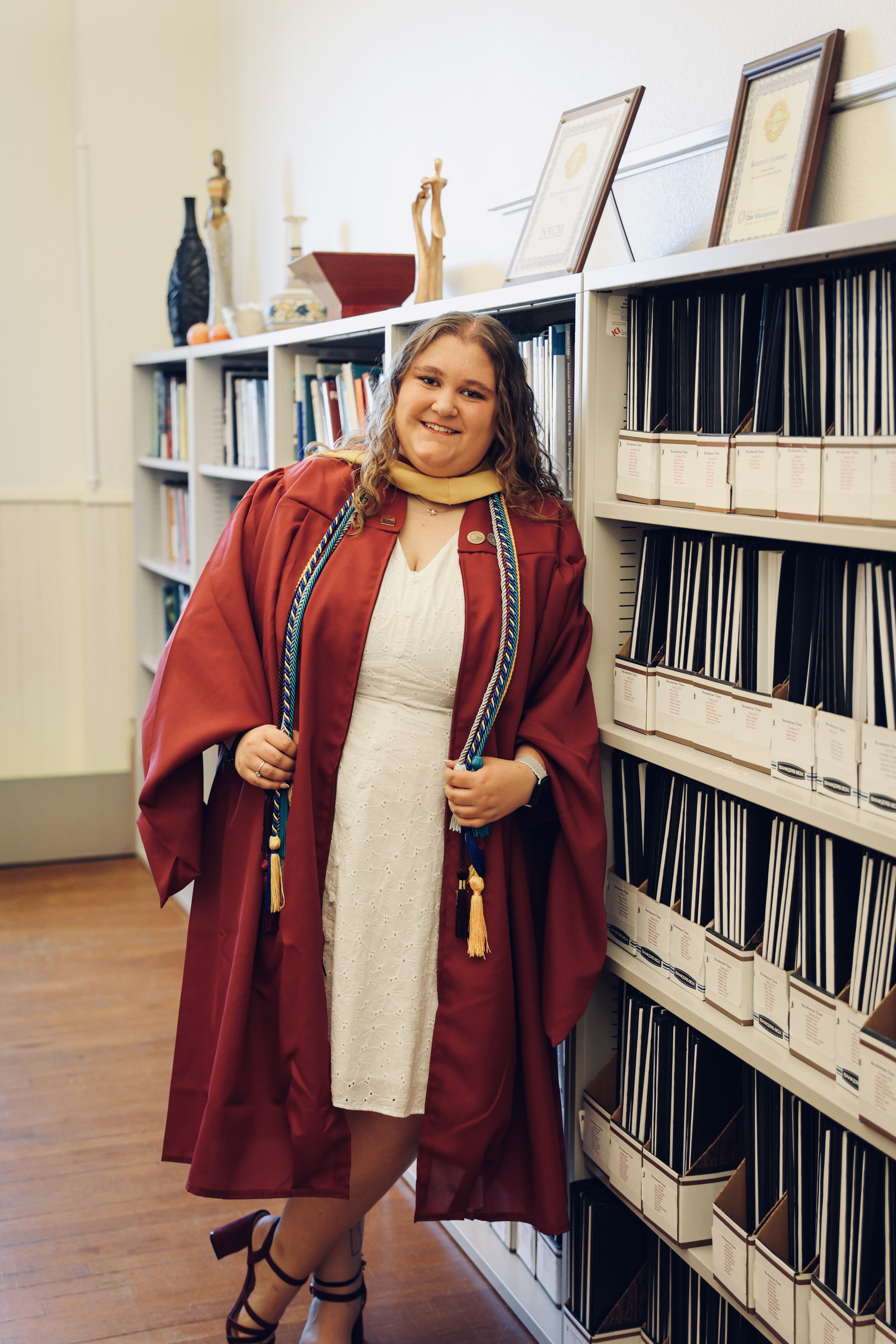 Karianne wearing graduation gown