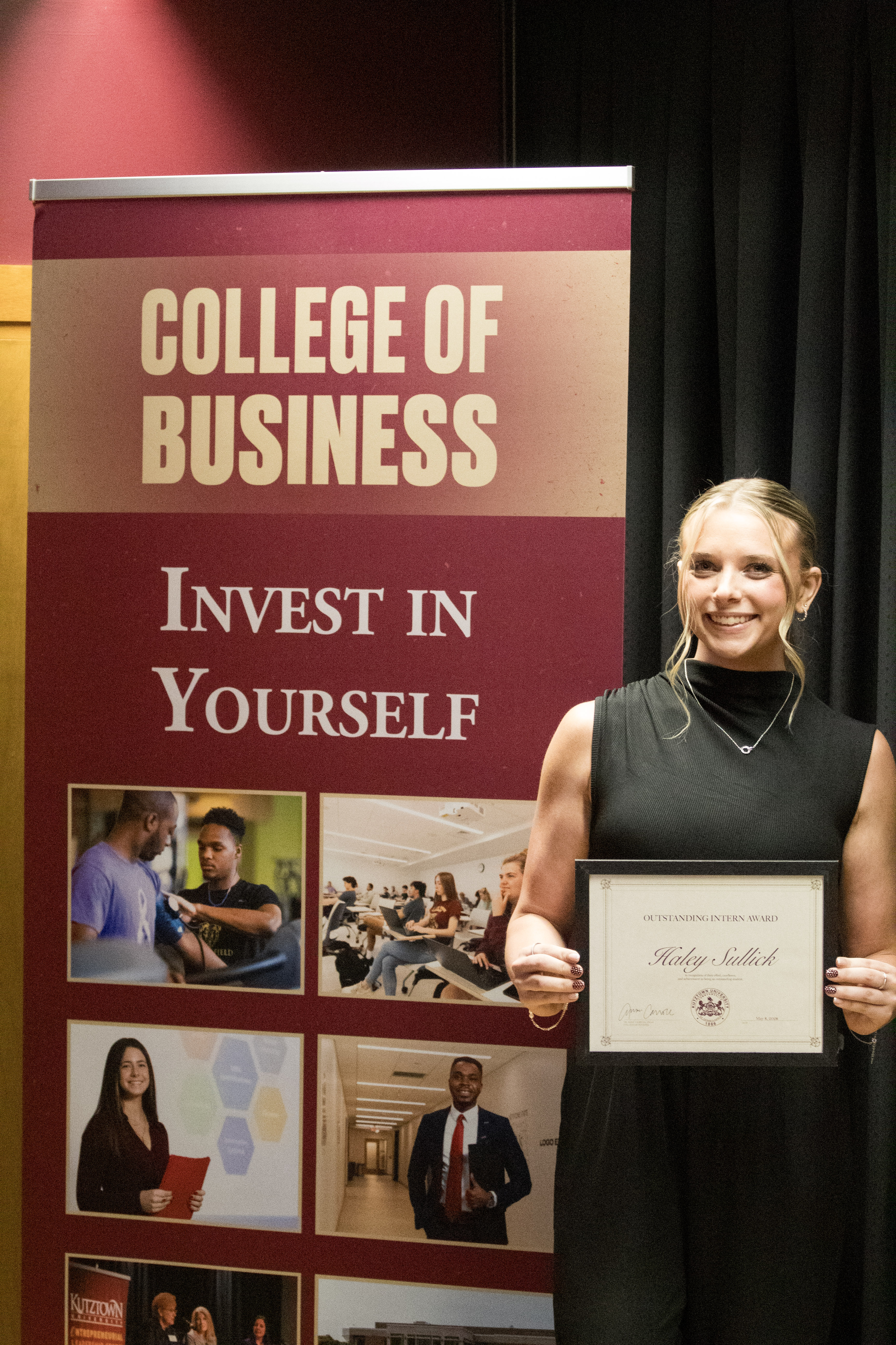 Haley Sullick with award