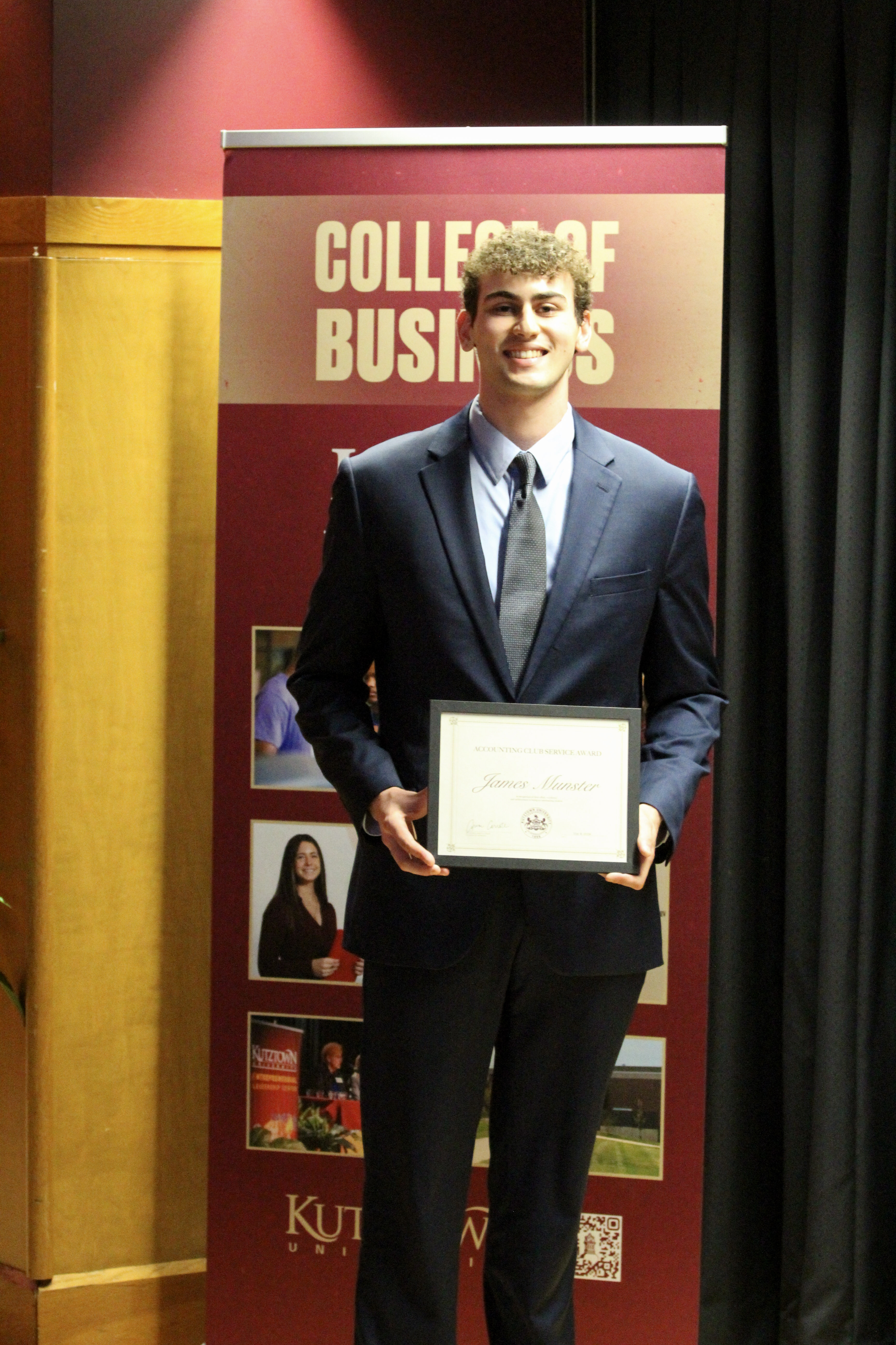 James Munster with award
