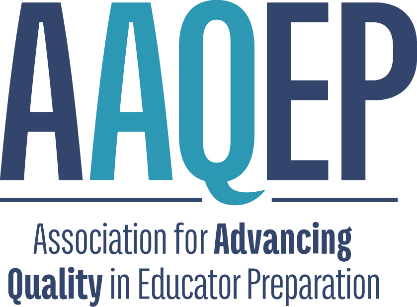 AAQEP logo above "Association for Advancing Quality in Educator Preparation"