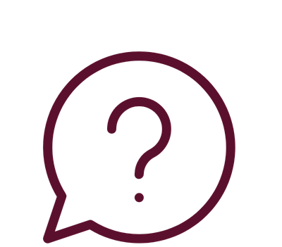 icon of a speech bubble containing a question mark