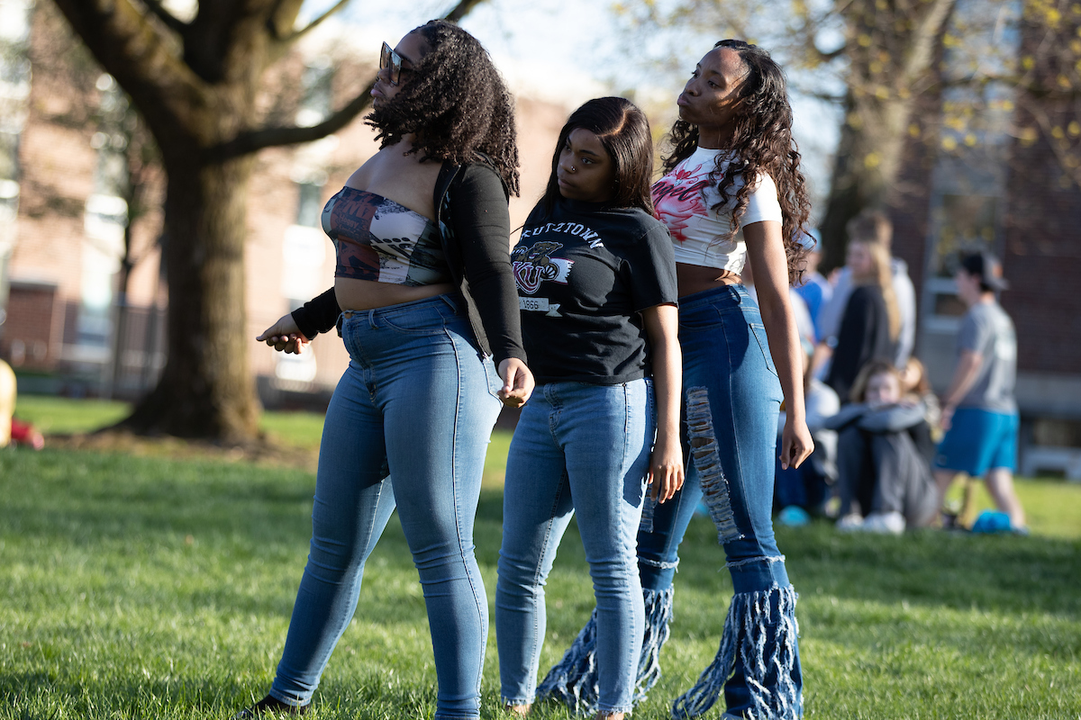 3 members of the Black Flame dance team