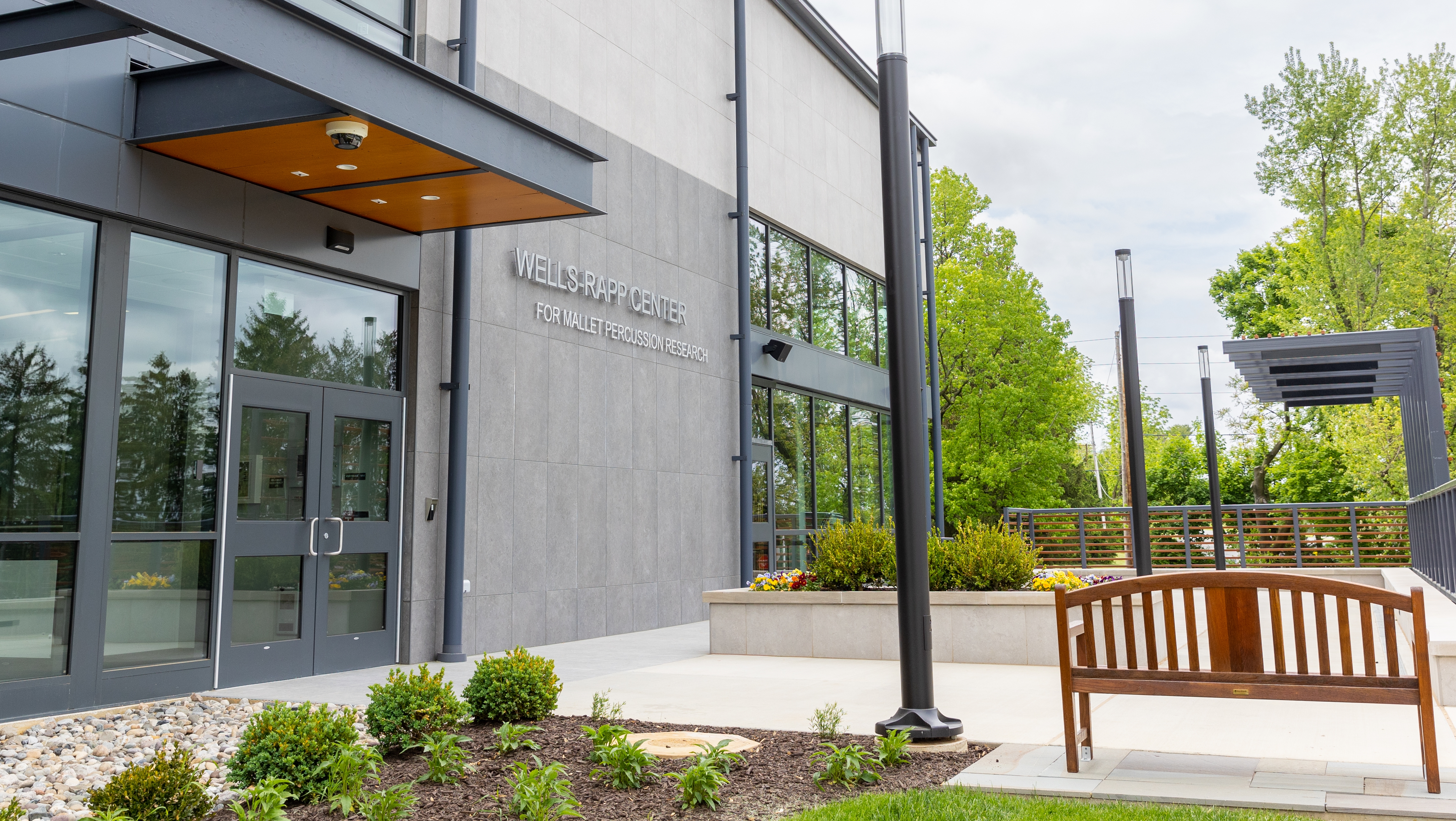 Exterior shot of the Wells Rapp Center for Mallet for Percussion Research.
