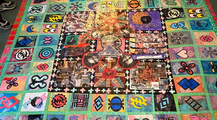 final product of paper quilt project.