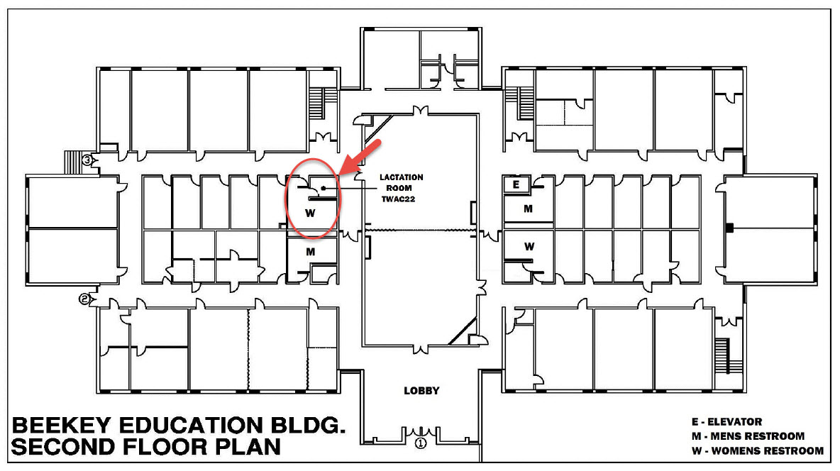 Site Map to Lactation Room in Beekey