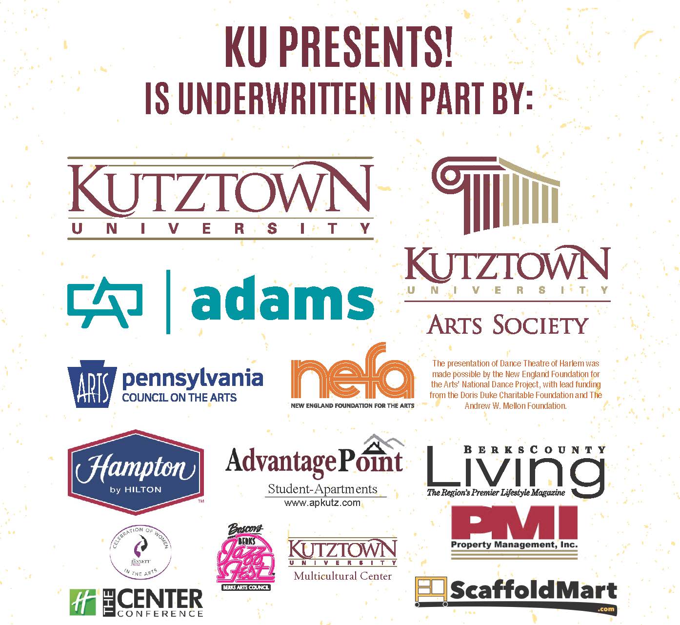 KU Presents! 2019-2020 Sponsors