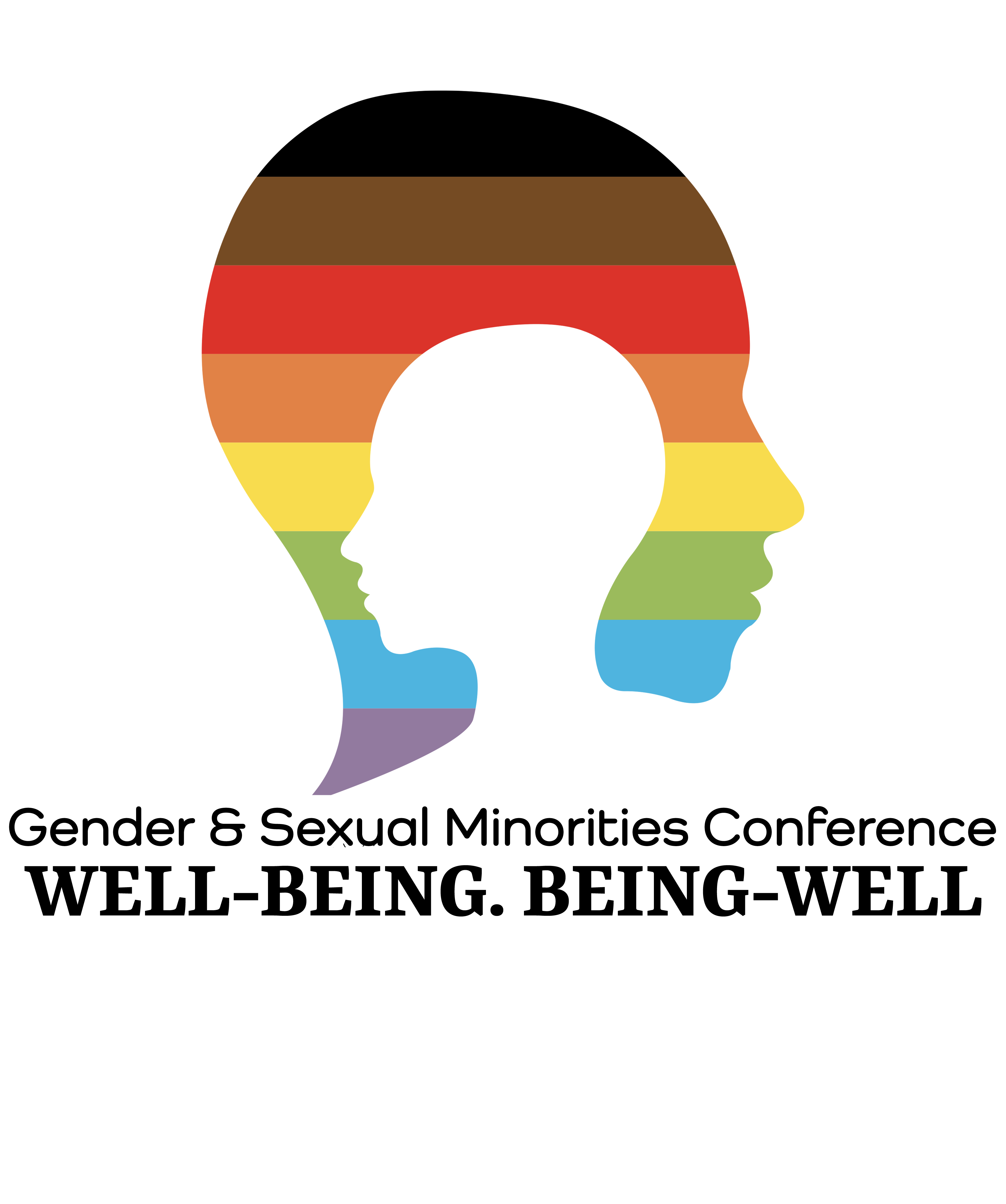 Logo for Gender & Sexual Minorities Conference. Well-Being. Being-Well.