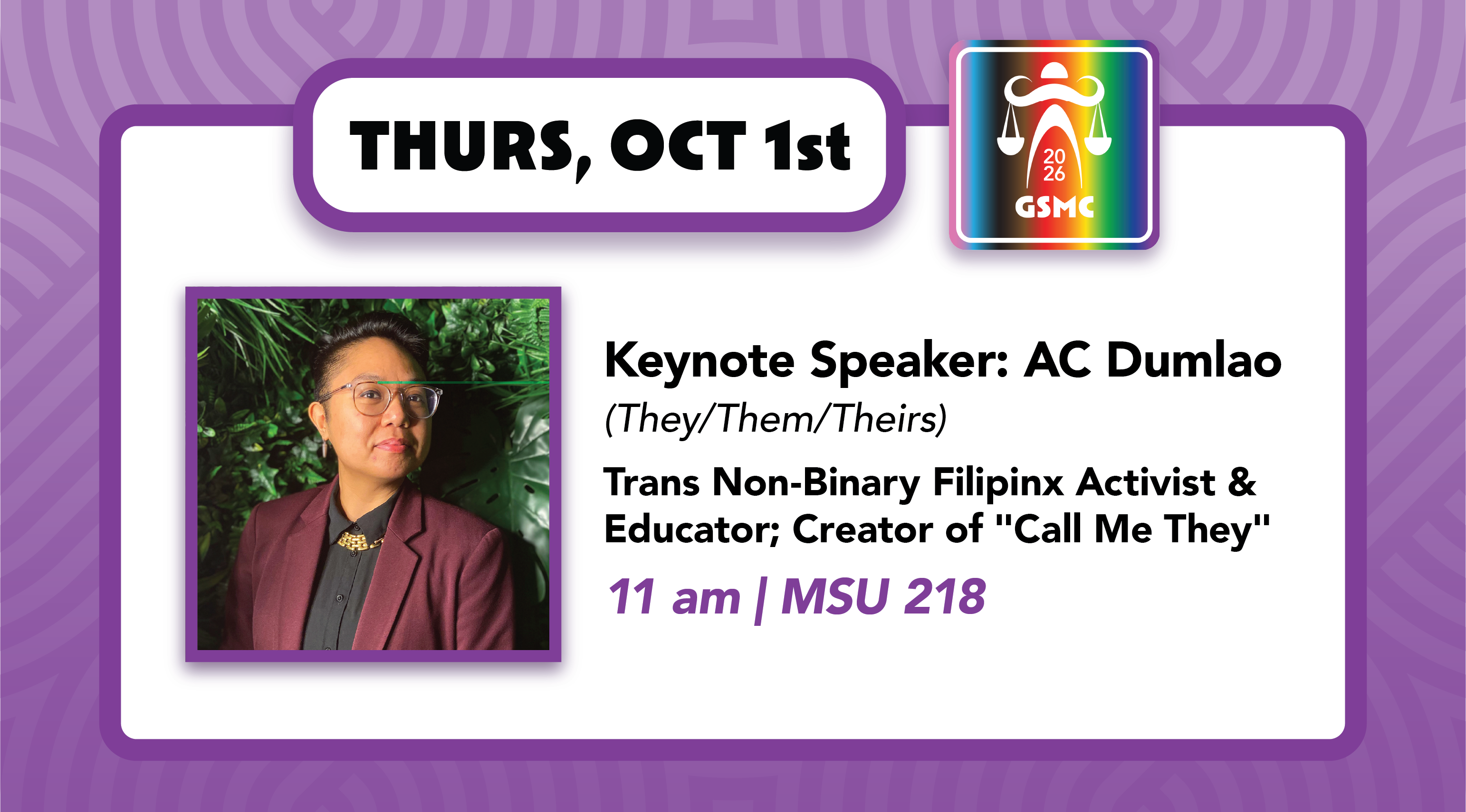 KEYNOTE SPEAKER:  AC DUMLAO
