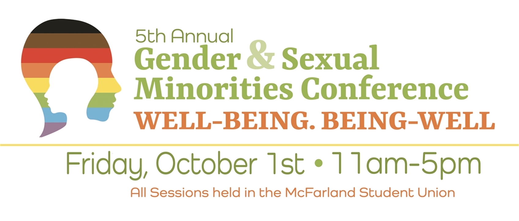 gender and sexual minorities conference banner with the tagline "well-being, being well." 