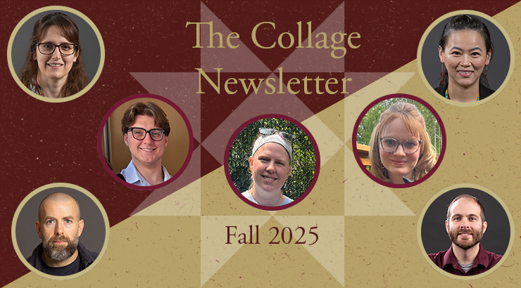 Photos of Dominic Zientara, a junior history major, Valerie Davidheiser, a senior environmental science major, and Laura Gotshall, a senior biology major, along with faculty members Dr. Sandra Leonard, professor of English, Dr. Robert Portada, professor of political science, Dr. Michael Davis, professor of physical sciences, and Dr. Ko-Hsin Hsu, professor of criminal justice on a KU Banner.