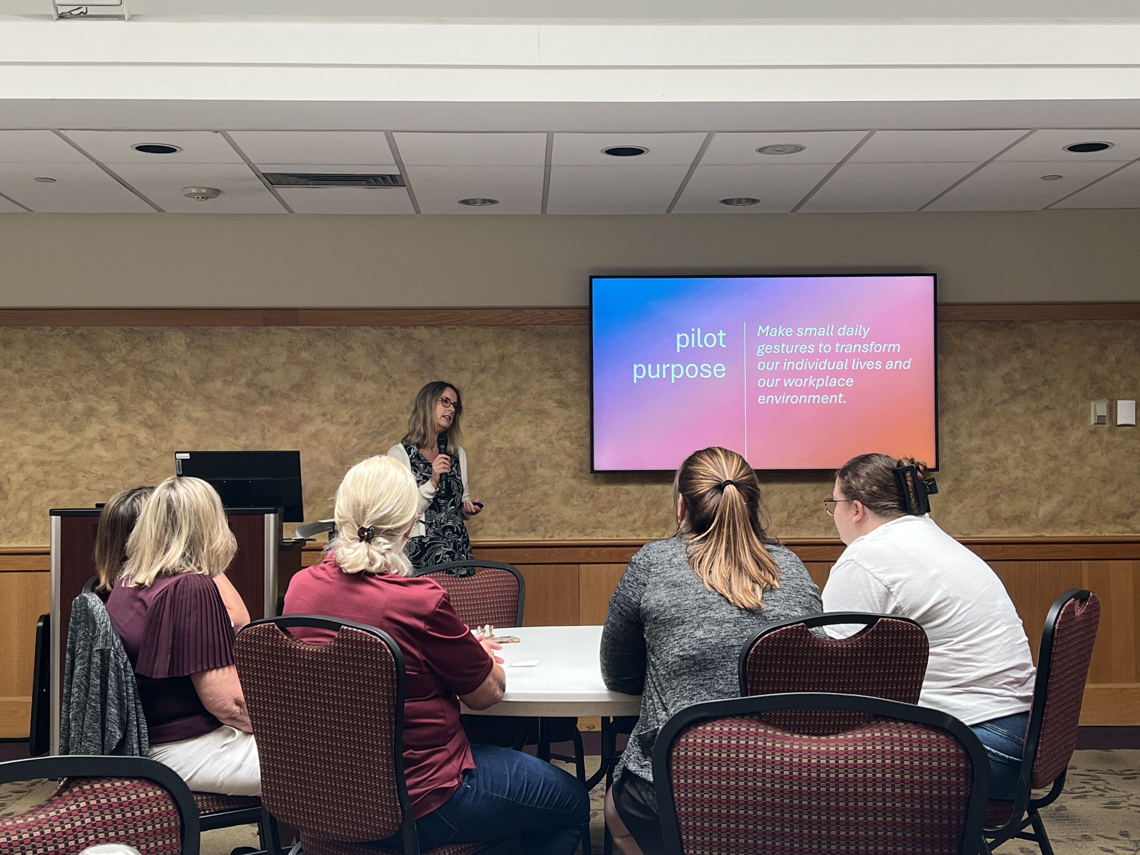 Dr. McMillan at the Workplace Wellness Launch