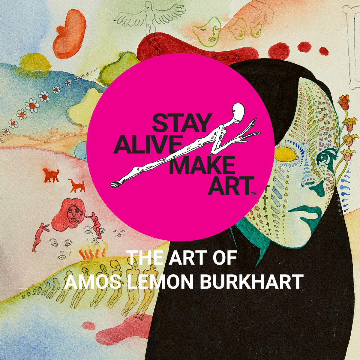 Amos Lemon sketch with Stay Alive Make Art text