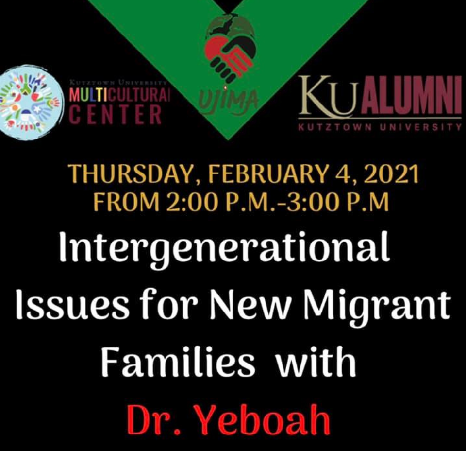 flyer advertising Intergenerational Issues for New Migrant Families event