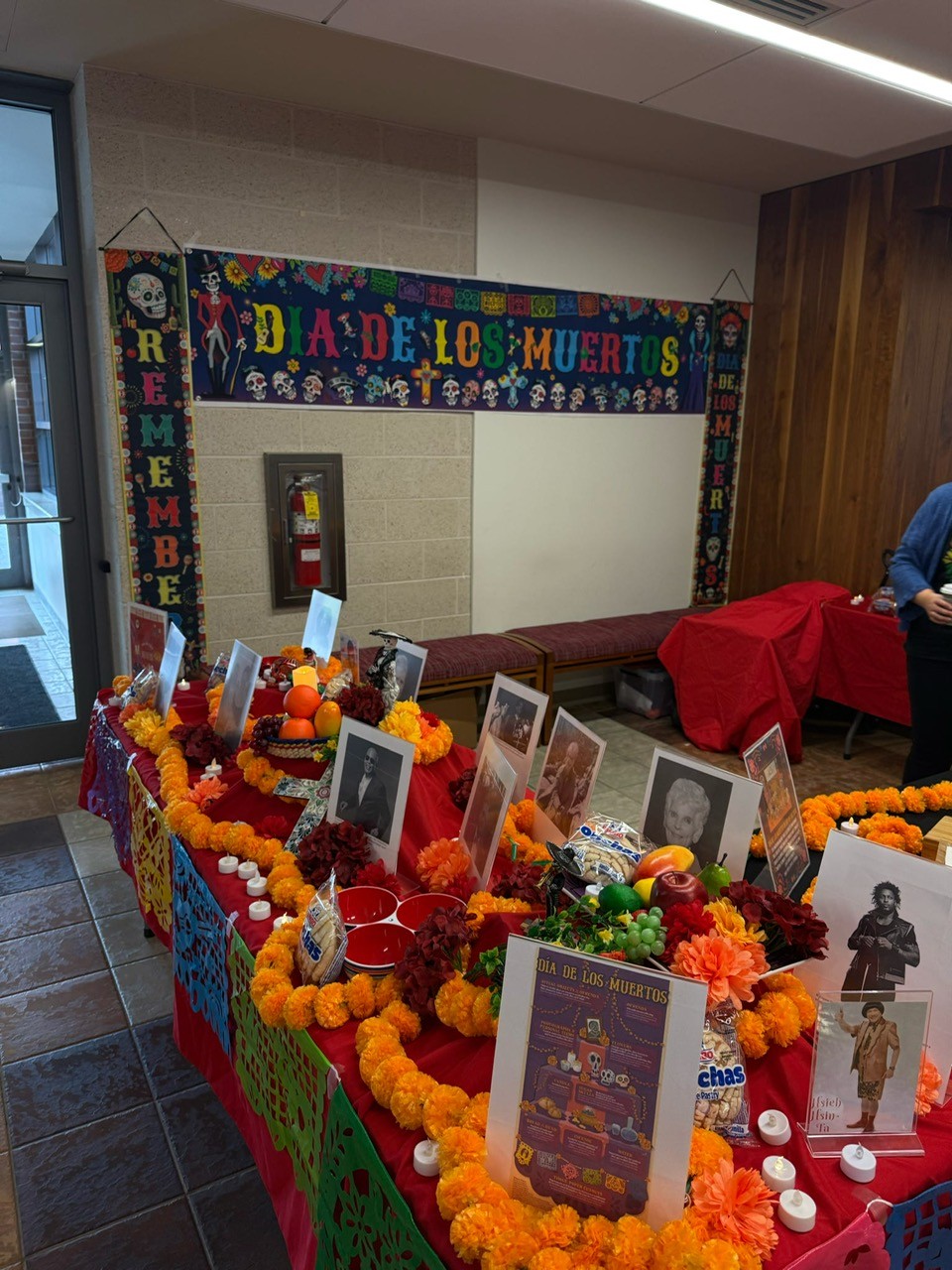 Colorful ofrenda (altar) put up in honor of Dia de los Muertos, or Day of the Dead.