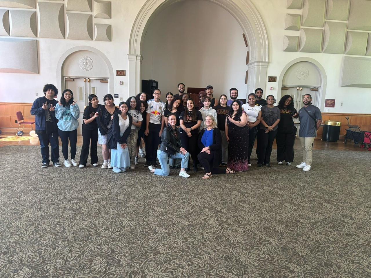 Reading High School students in Grant Access Program (GAP) pose as group for picture.