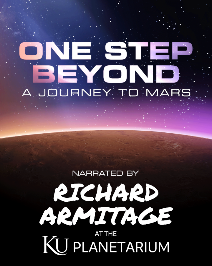 A poster for the "One Step Beyond: A Journey to Mars" planetarium show