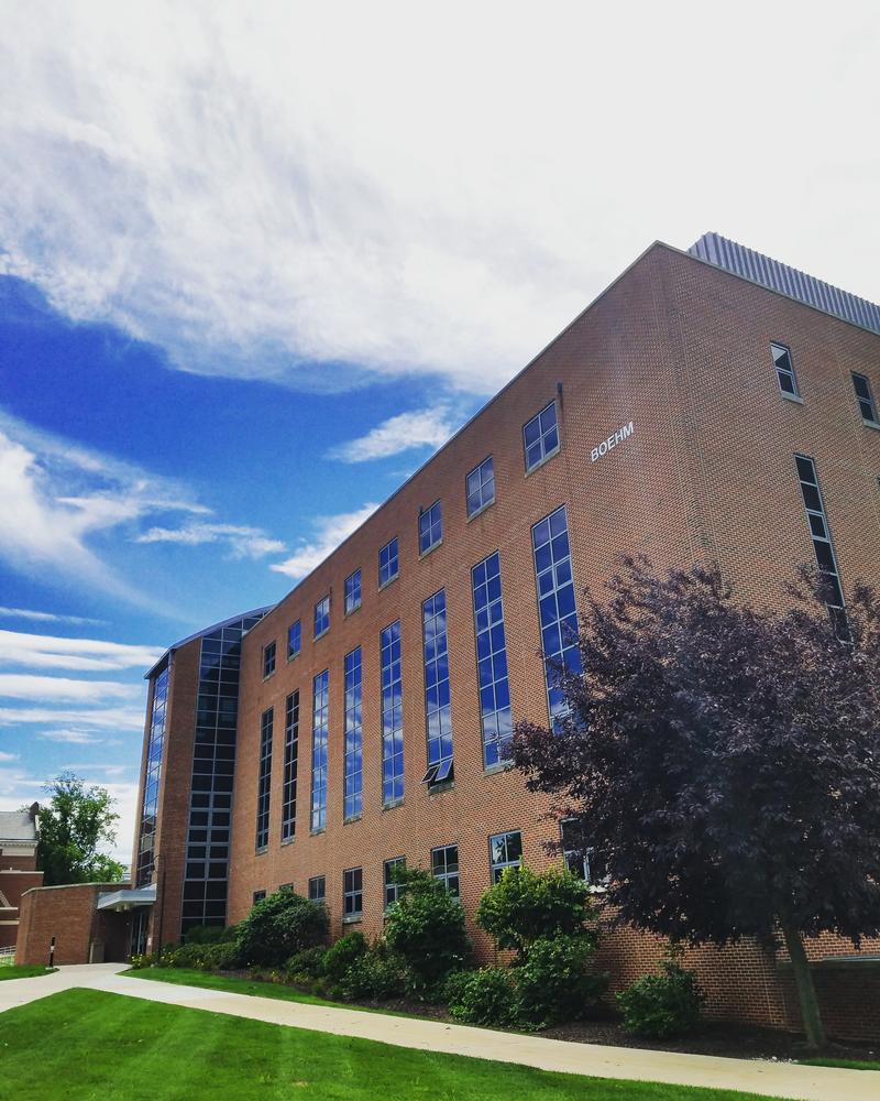 Exterior view of Boehm science building 