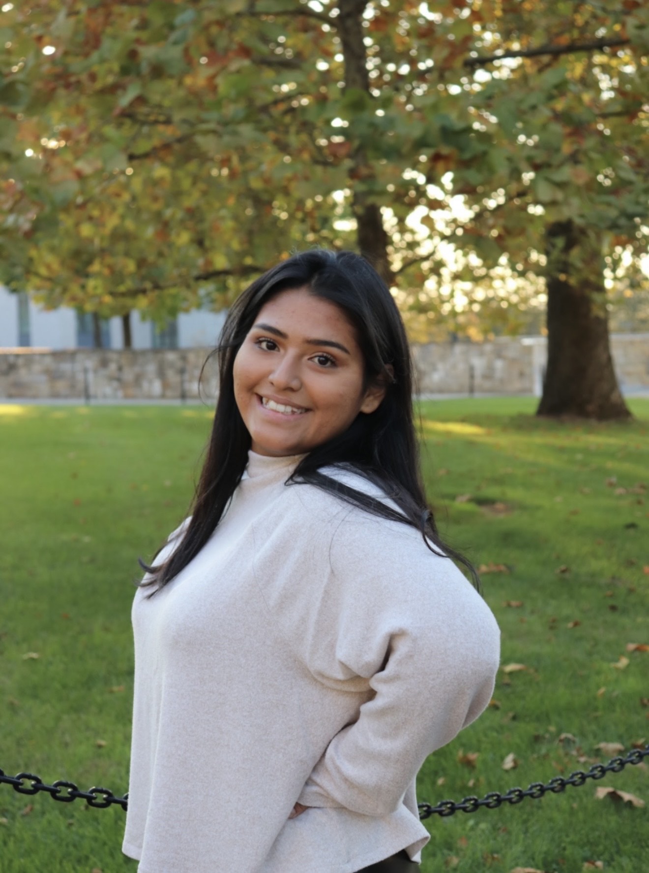 Photo of Maria Angeles Molinelli at the KU Alumni Plaza