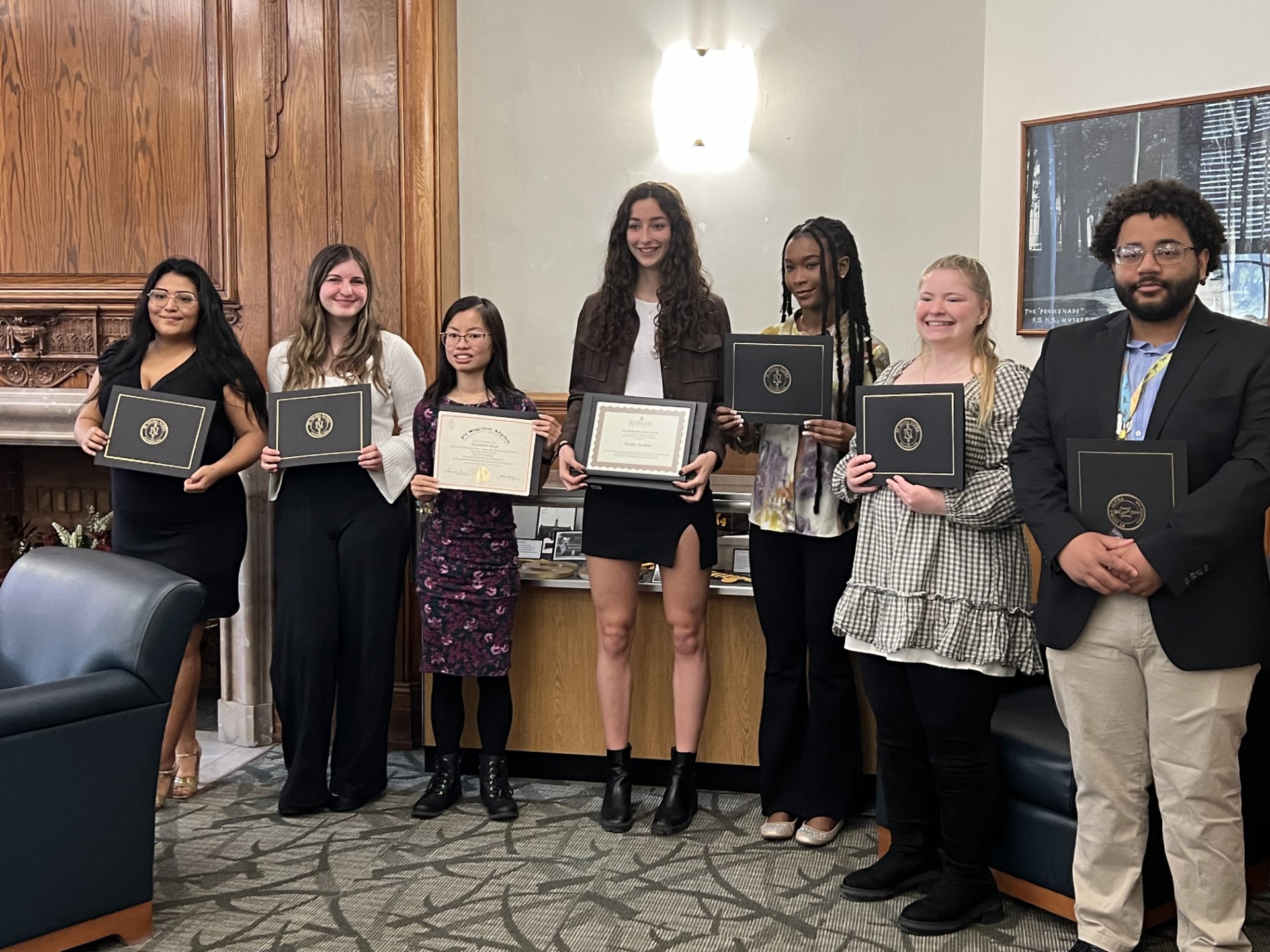 New students inducted into Pi Sigma Alpha from 2024.