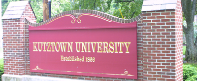 Kutztown University welcome sign 