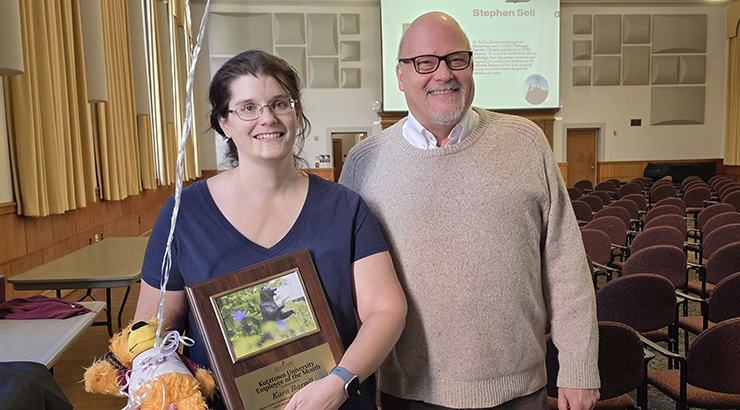 Barrell accepting awards from Cavalier