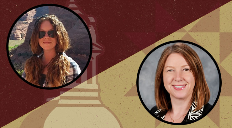 Pictured: Laura Gale (left) and Mary Rita Weller, Ph.D., LSW (right)