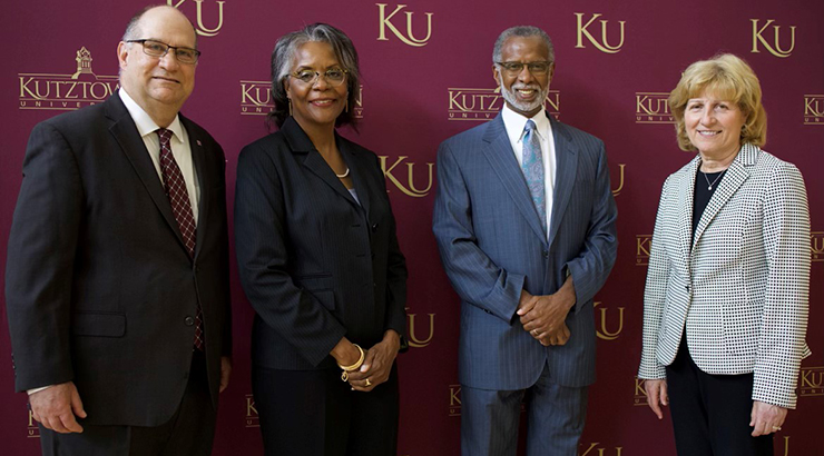 Photo  (L to R): Dr. Kenneth S. Hawkinson, Dr. Denise Pearson, State Senator Art Haywood State Senator Judy Schwank.