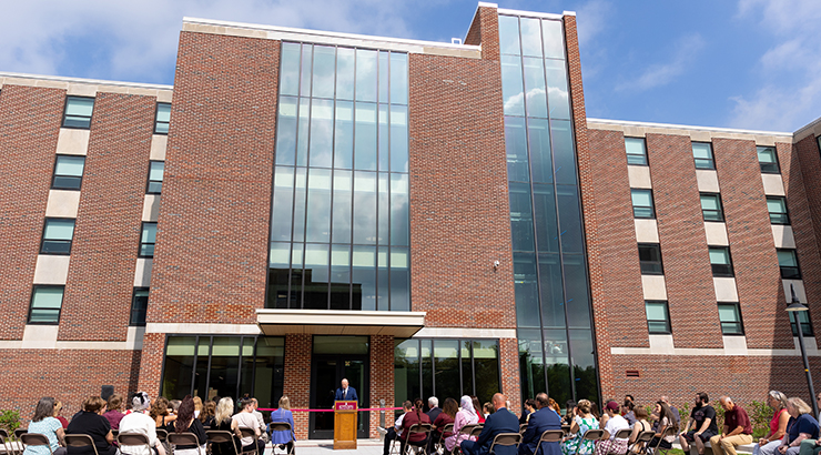Johnson Hall ribbon cutting