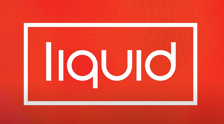Logo for Liquid Interactive. Red rectangle with a white outline of a smaller rectangle inside. Inside the smaller rectangle is the word liquid in lower case, white letters.