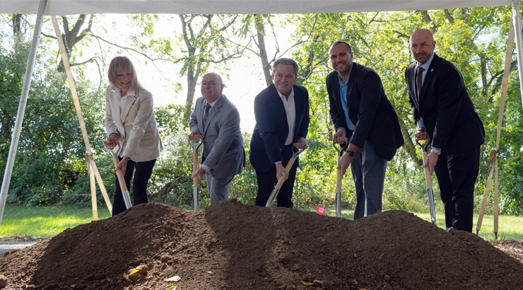 Officials breaking ground
