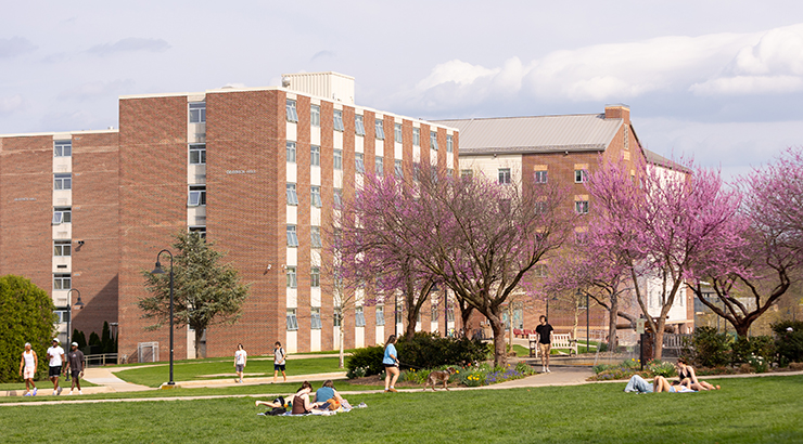 Students on campus
