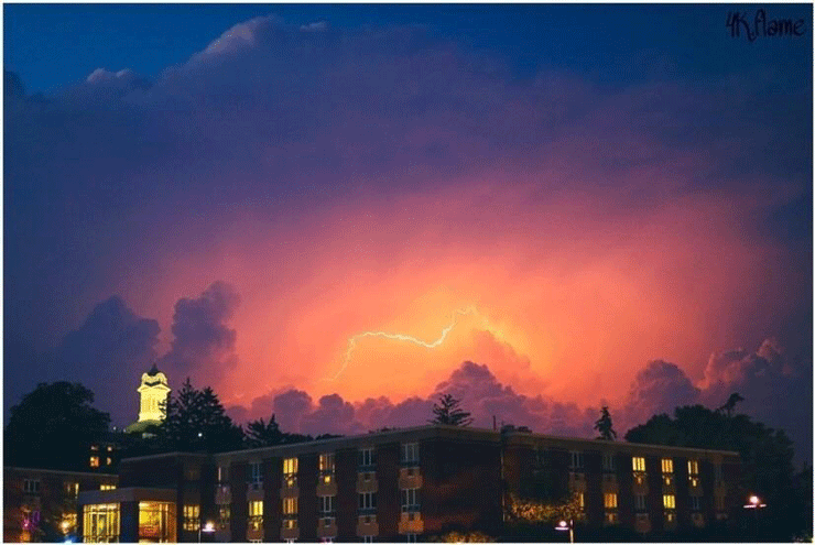 Sept. 8 storm over campus, captured by a KU student.
