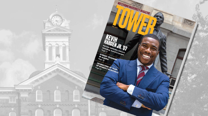 Photo of the front cover of the Fall 2021 Tower Magazine featuring Keven Harden Jr. '07.