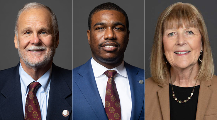 Photos of three trustees