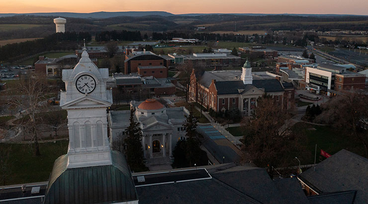 Aerial photo of campus.
