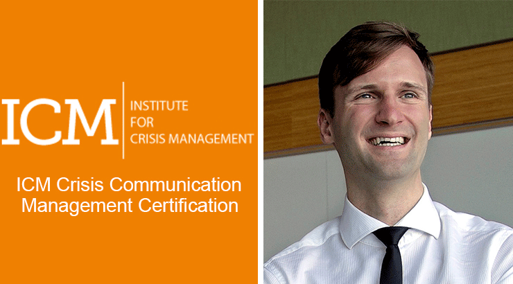 ICM Institute for Crisis Management ICM Crisis Communication Management Certification Photo of Dr. Marco Ehrl.