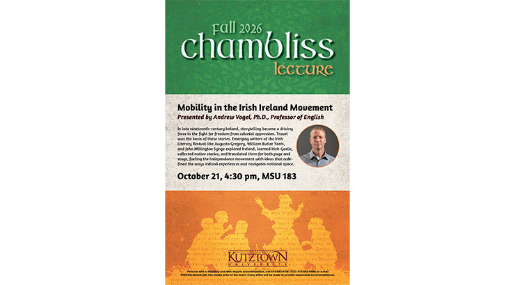 Fall 2026 Chambliss lecture flyer.