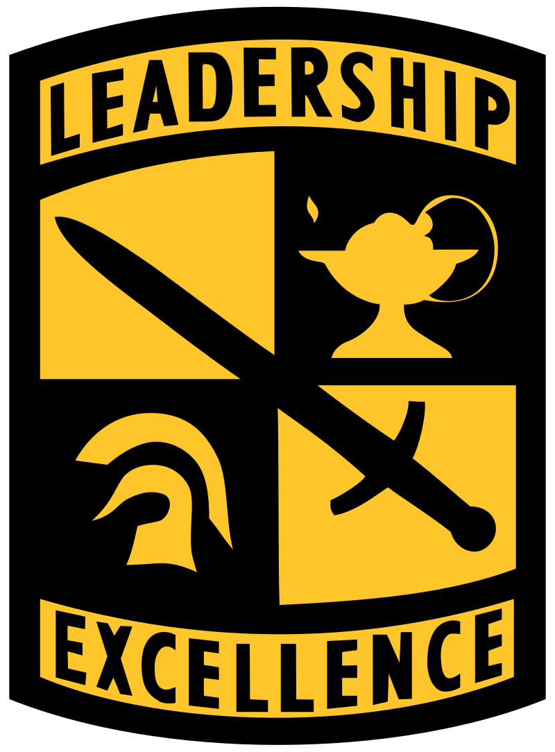 ROTC Leadership logo with black and gold