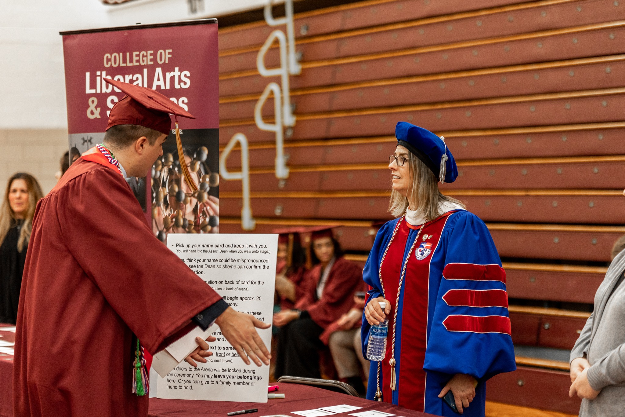 CLAS table in robing area