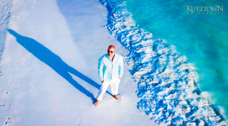 Photo of Dr. Daniel Immel on beach