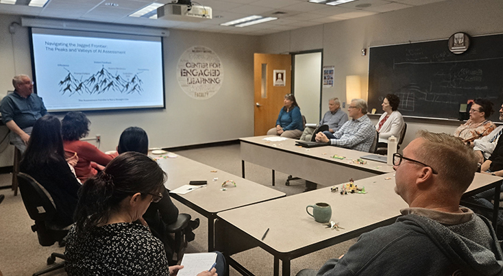 Faculty in a meeting
