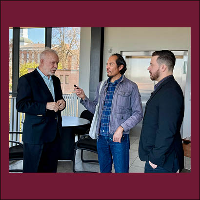 Nate Chinen being interviewed