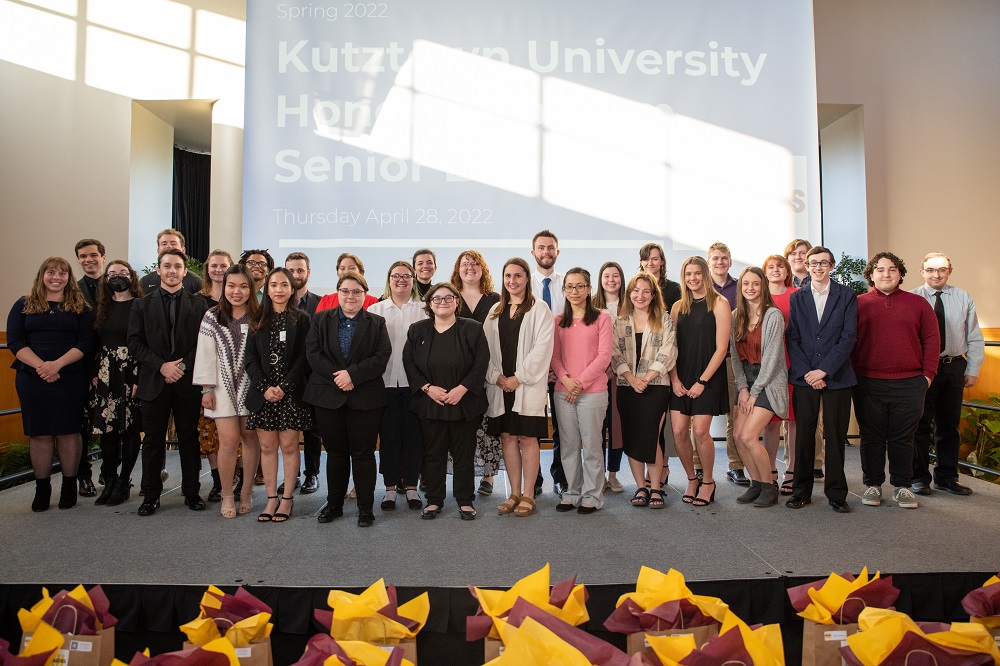 group photo of the forty-five graduates who completed the honors program requirements this academic year