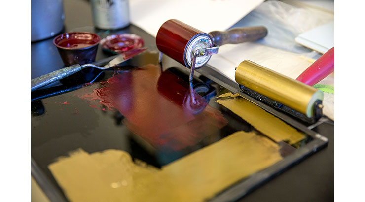 maroon and gold