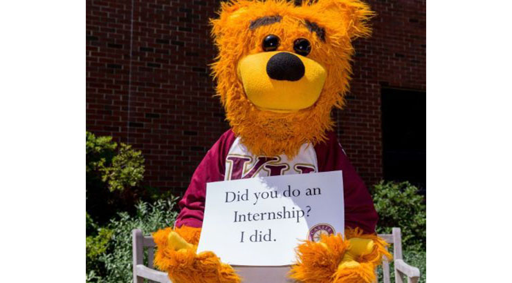 avalanche with an internship sign
